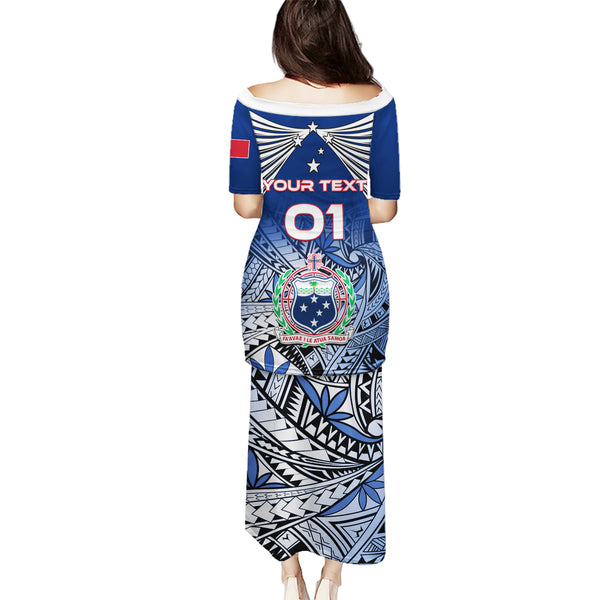 (Custom Personalised) Toa Samoa Rugby Puletasi Dress - Samoan Warrior Pride - LT12