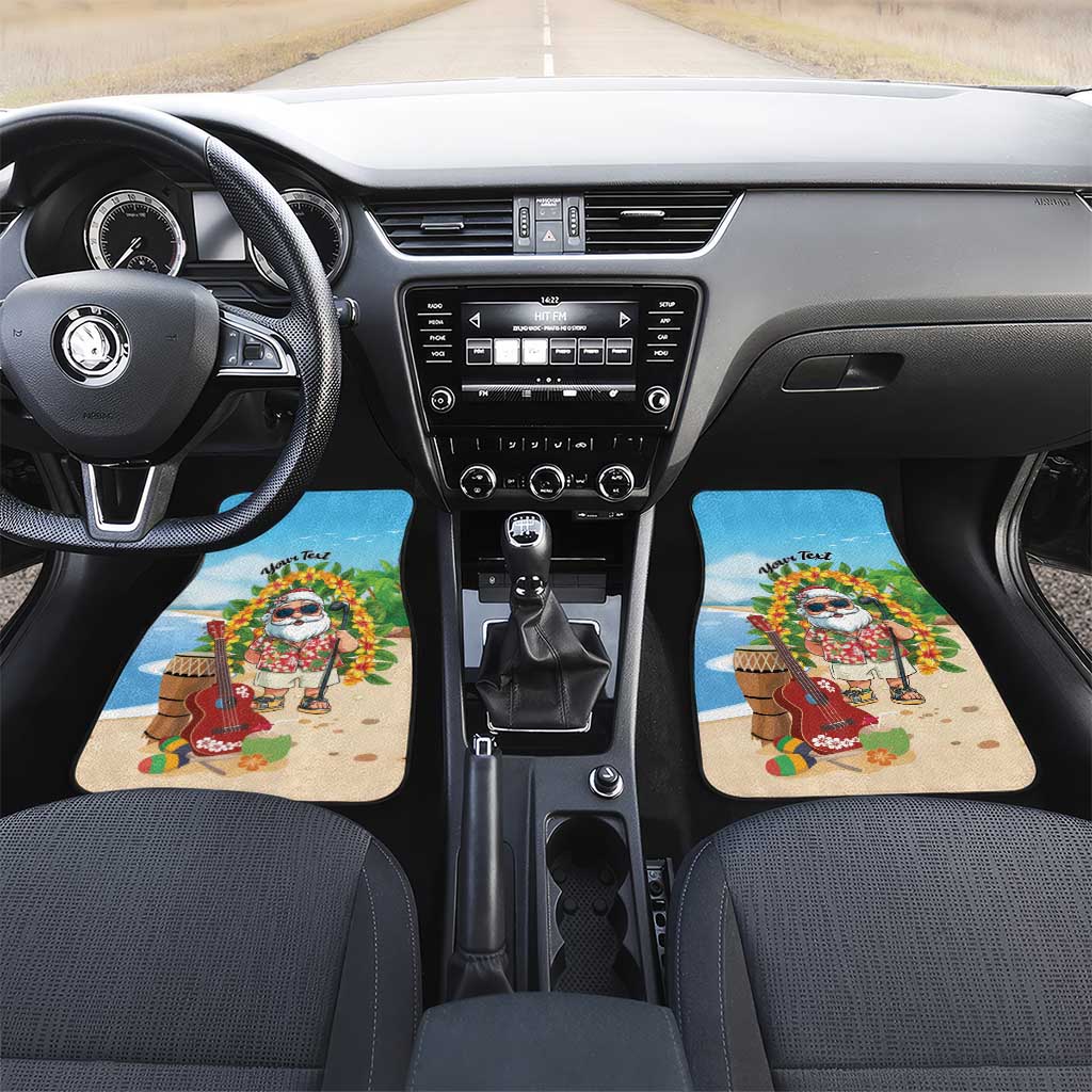 Personalized Hawaii Golf Christmas Car Mats Mele Kalikimaka Funny Golfer Santa - Polynesian Pride