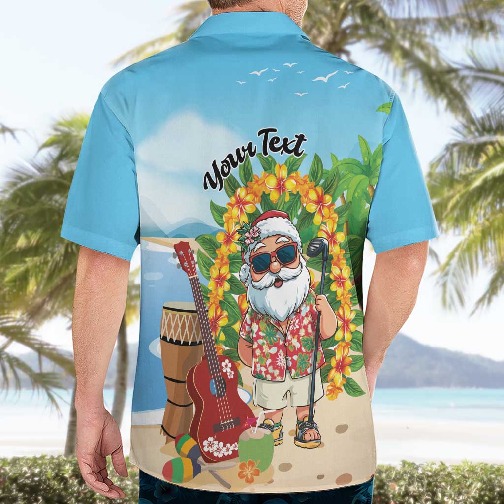 Personalized Hawaii Golf Christmas Hawaiian Shirt Mele Kalikimaka Funny Golfer Santa - Polynesian Pride
