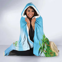Hawaii Golf Christmas Hooded Blanket Mele Kalikimaka Funny Golfer Santa - Polynesian Pride