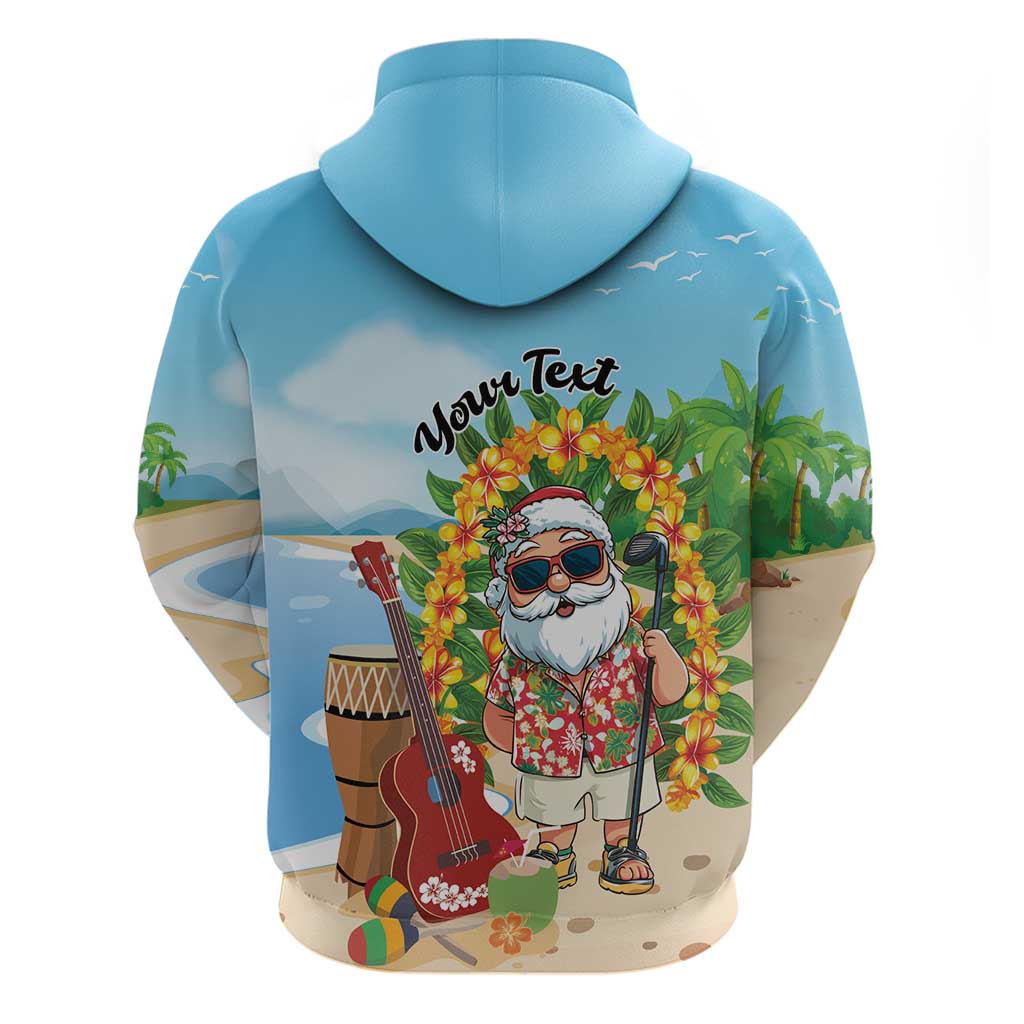 Personalized Hawaii Golf Christmas Hoodie Mele Kalikimaka Funny Golfer Santa - Polynesian Pride