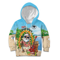 Personalized Hawaii Golf Christmas Kid Hoodie Mele Kalikimaka Funny Golfer Santa - Polynesian Pride