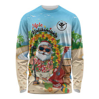 Personalized Hawaii Golf Christmas Long Sleeve Shirt Mele Kalikimaka Funny Golfer Santa - Polynesian Pride