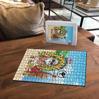 Hawaii Golf Christmas Puzzle Mele Kalikimaka Funny Golfer Santa - Polynesian Pride