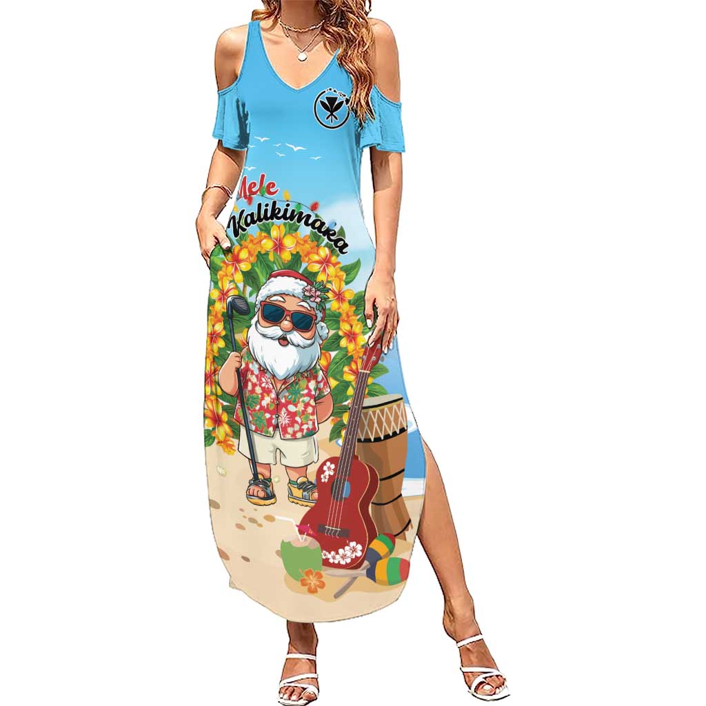 funny summer dress Personalized Hawaii Golf Christmas Maxi Mele Kalikimaka Golfer Santa Step by step - work and shopping bridemaid dress Pattern:Daisy