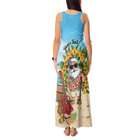 Personalized Hawaii Golf Christmas Tank Maxi Dress Mele Kalikimaka Funny Golfer Santa - Polynesian Pride