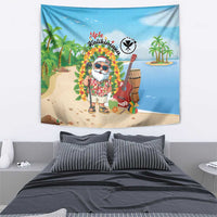 Hawaii Golf Christmas Tapestry Mele Kalikimaka Funny Golfer Santa - Polynesian Pride