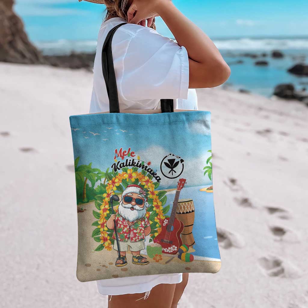 Hawaii Golf Christmas Tote Bag Mele Kalikimaka Funny Golfer Santa - Polynesian Pride