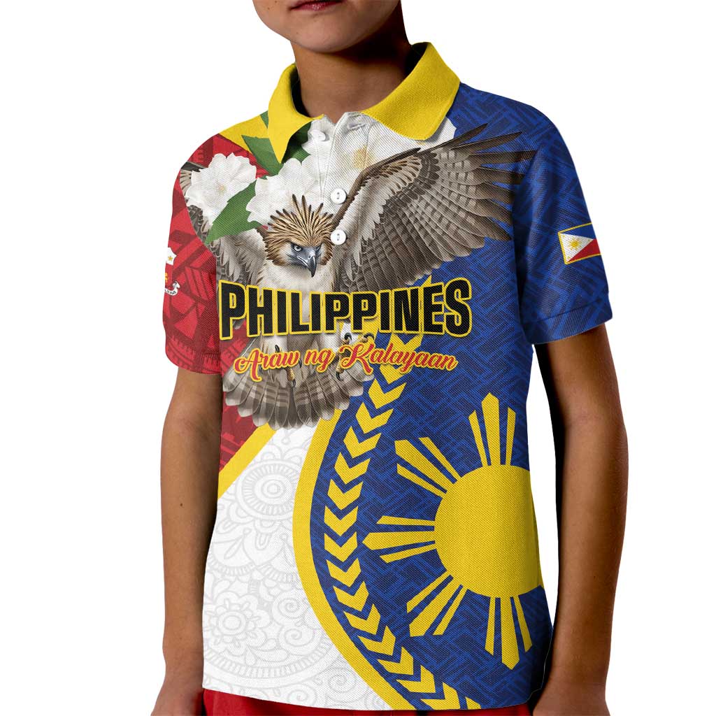 Personalized Philippines Kid Polo Shirt Filipino Araw ng Kalayaan