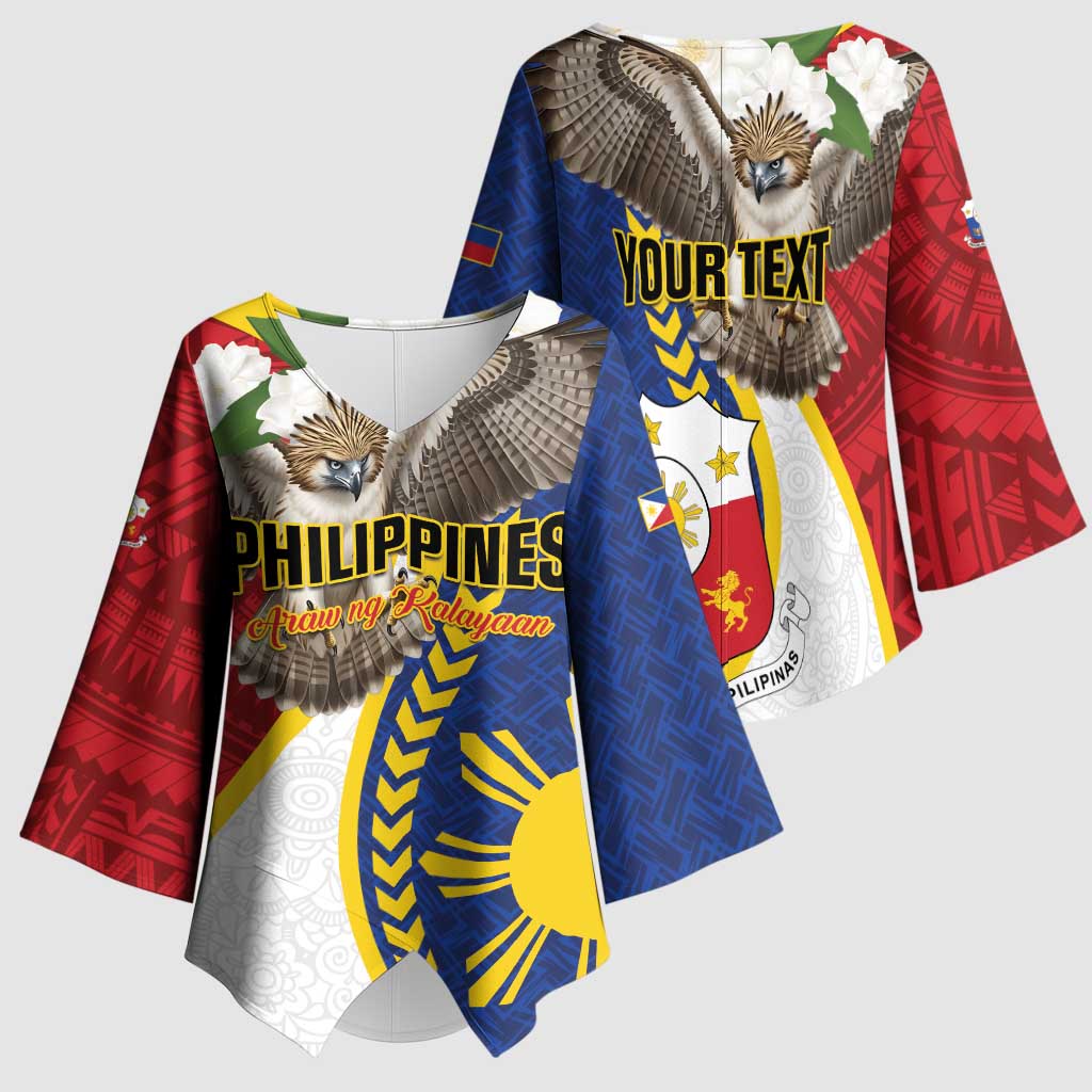 Personalized Philippines Kimono Sleeve Blouse Filipino Araw ng Kalayaan