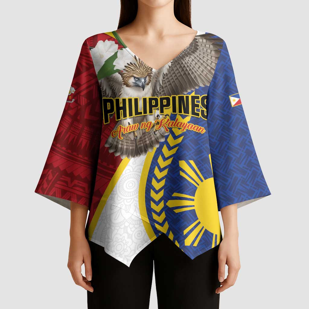 Personalized Philippines Kimono Sleeve Blouse Filipino Araw ng Kalayaan