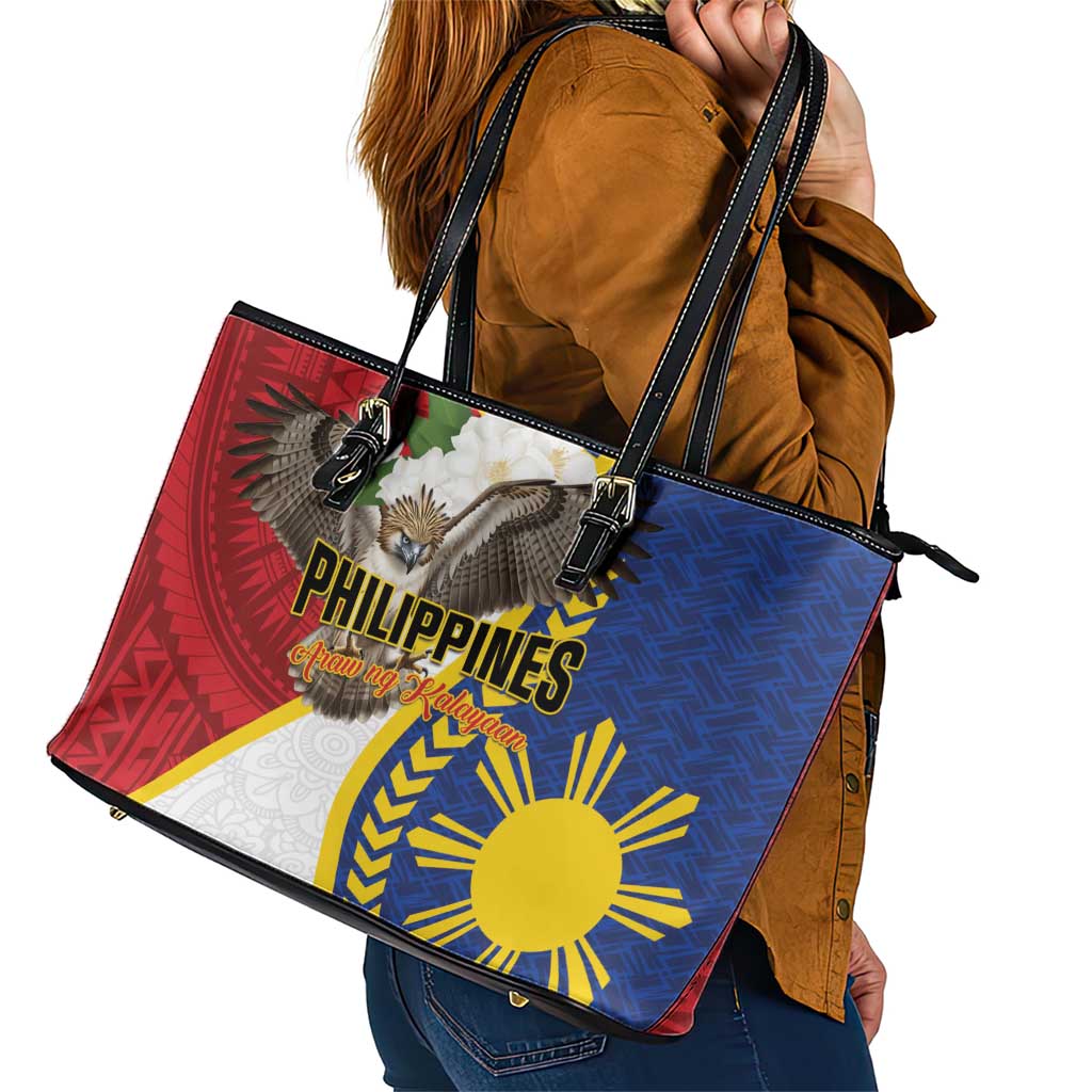 Philippines Leather Tote Bag Filipino Araw ng Kalayaan