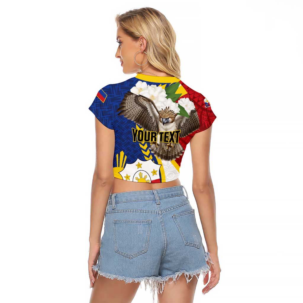 Personalized Philippines Raglan Cropped T Shirt Filipino Araw ng Kalayaan
