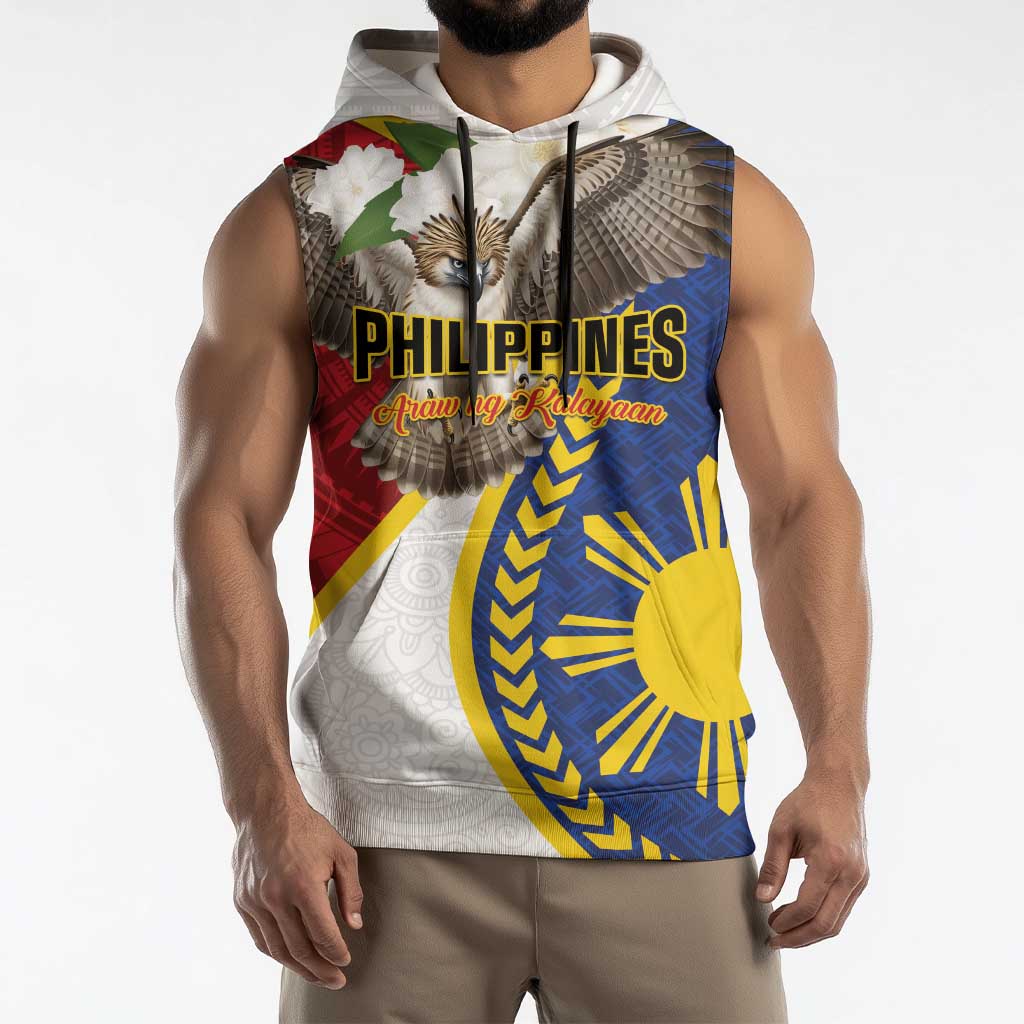 Personalized Philippines Sleeveless Hoodie Filipino Araw ng Kalayaan