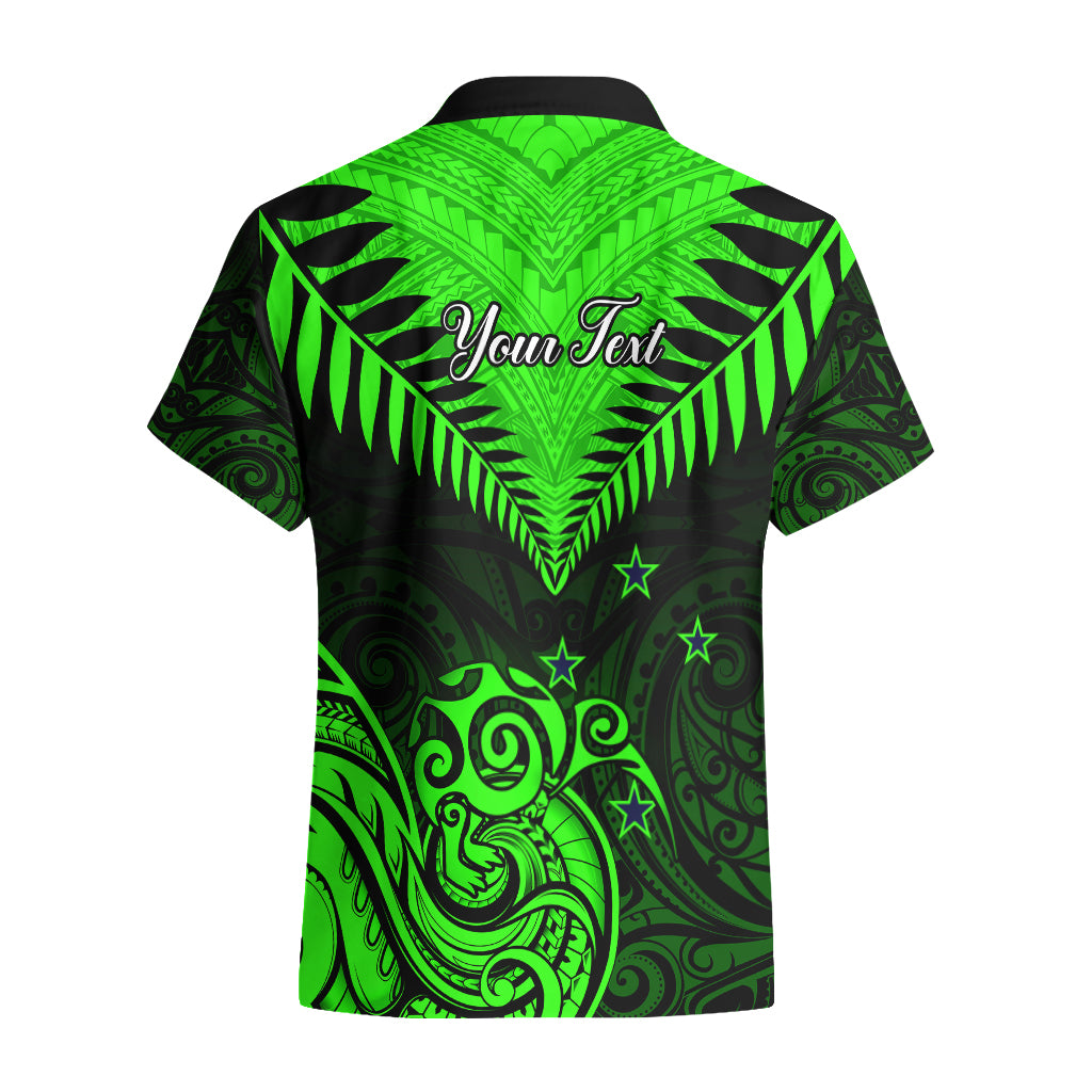 Personalised New Zealand Hawaiian Shirt Aotearoa Maori Kiwi Green Fern LT01 - Polynesian Pride