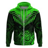 Personalised New Zealand Hoodie Aotearoa Maori Kiwi Green Fern LT01 - Polynesian Pride