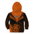 Personalised New Zealand Kid Hoodie Aotearoa Maori Kiwi Orange Fern LT01 - Polynesian Pride