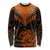 Personalised New Zealand Long Sleeve Shirt Aotearoa Maori Kiwi Orange Fern LT01