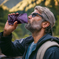 Aotearoa 4 in 1 Can Cooler Tumbler Maori Kiwi Purple Fern