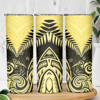 Aotearoa Skinny Tumbler Maori Kiwi Yellow Fern
