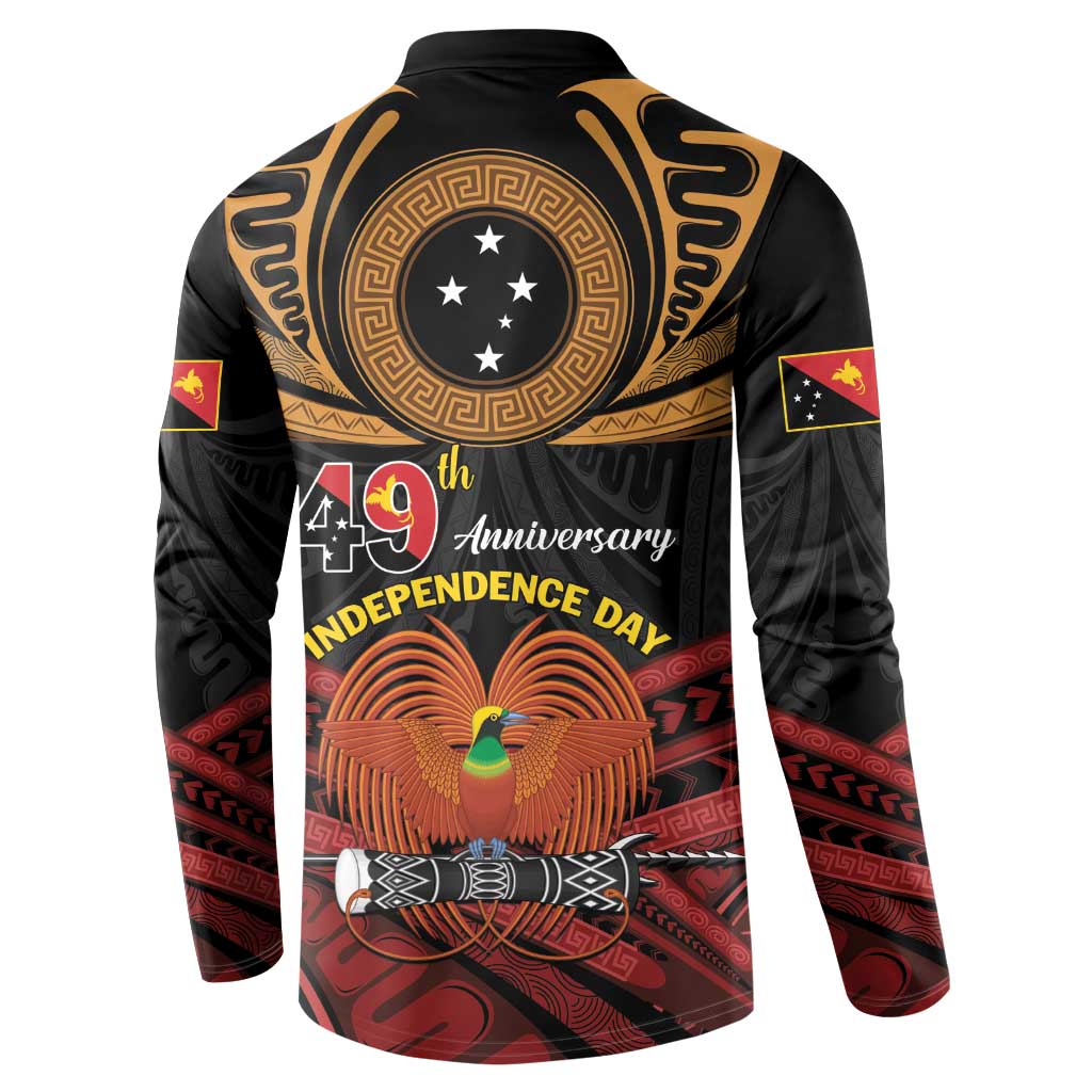 Papua New Guinea Bird of Paradise Button Sweatshirt 16 September 1975 Independence Day Anniversary