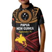 Papua New Guinea Bird of Paradise Kid Polo Shirt 16 September 1975 Independence Day Anniversary