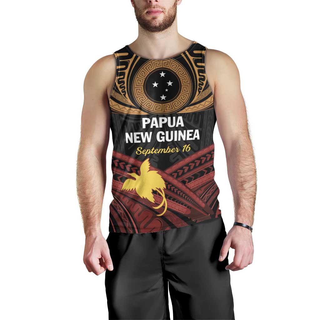 Papua New Guinea Bird of Paradise Men Tank Top 16 September 1975 Independence Day Anniversary
