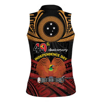 Papua New Guinea Bird of Paradise Women Sleeveless Polo Shirt 16 September 1975 Independence Day Anniversary