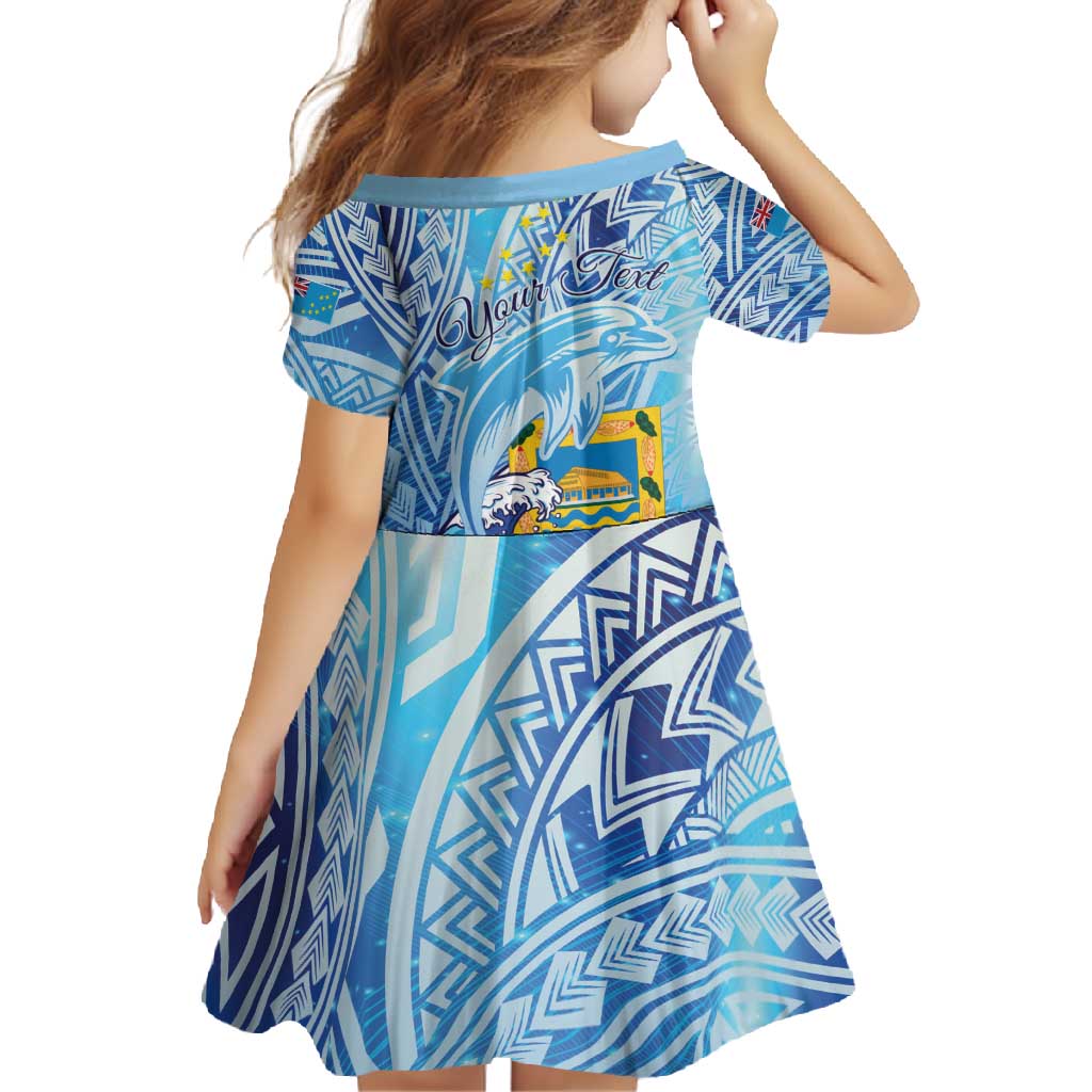 Tuvalu mo te Atua Family Matching Mermaid Dress and Hawaiian Shirt Tuvalu Dolphin Polynesian Pattern LT01 - Polynesian Pride