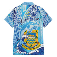 Tuvalu mo te Atua Family Matching Tank Maxi Dress and Hawaiian Shirt Tuvalu Dolphin Polynesian Pattern LT01 - Polynesian Pride