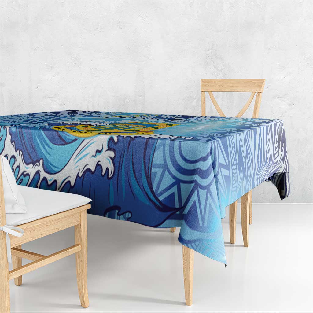 Tuvalu mo te Atua Tablecloth Tuvalu Dolphin Polynesian Pattern