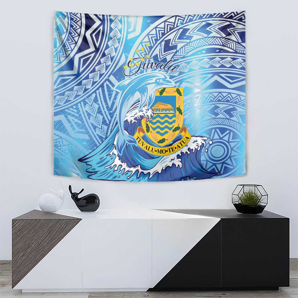 Tuvalu mo te Atua Tapestry Tuvalu Dolphin Polynesian Pattern LT01 - Polynesian Pride