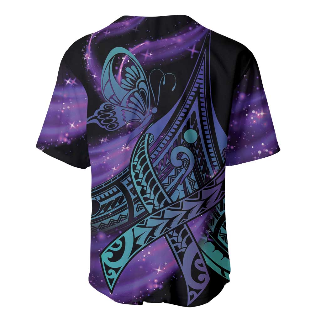In September We Wear Teal And Purple Baseball Jersey Magic Ribbon Semicolon LT01 - Polynesian Pride