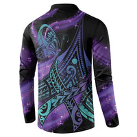 In September We Wear Teal And Purple Button Sweatshirt Magic Ribbon Semicolon LT01 - Polynesian Pride