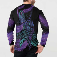 In September We Wear Teal And Purple Button Sweatshirt Magic Ribbon Semicolon LT01 - Polynesian Pride
