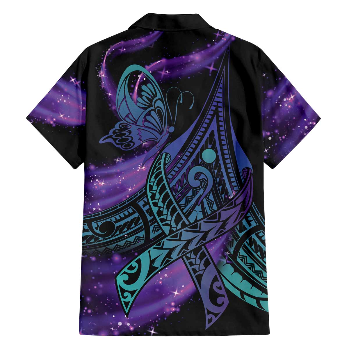 In September We Wear Teal And Purple Family Matching Puletasi and Hawaiian Shirt Magic Ribbon Semicolon