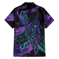 In September We Wear Teal And Purple Family Matching Summer Maxi Dress and Hawaiian Shirt Magic Ribbon Semicolon