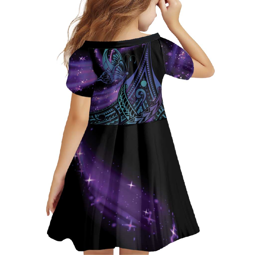 In September We Wear Teal And Purple Family Matching Tank Maxi Dress and Hawaiian Shirt Magic Ribbon Semicolon LT01 - Polynesian Pride