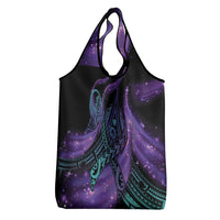 In September We Wear Teal And Purple Grocery Bag Magic Ribbon Semicolon