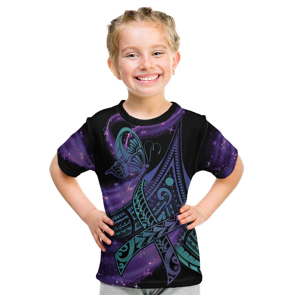 In September We Wear Teal And Purple Kid T Shirt Magic Ribbon Semicolon