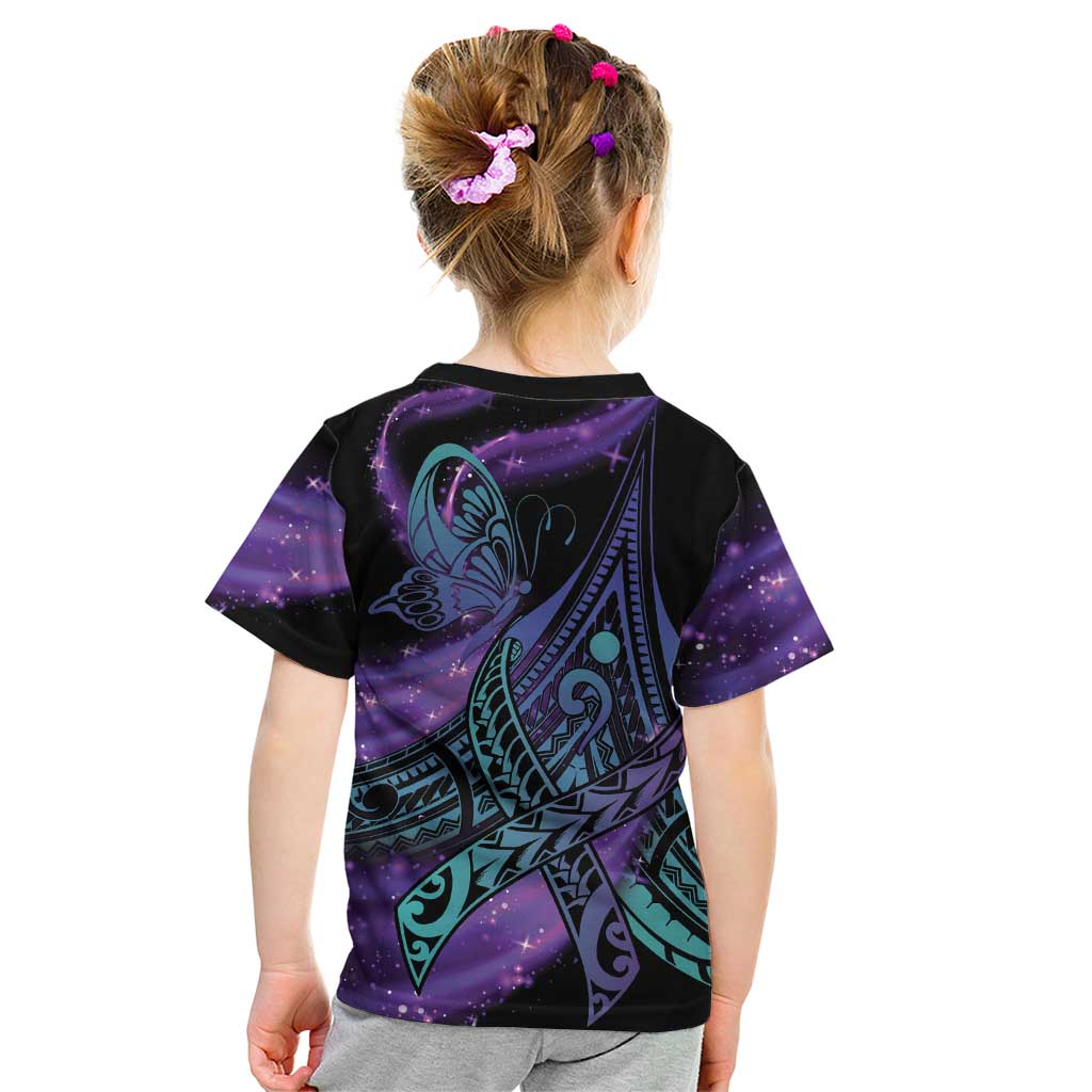 In September We Wear Teal And Purple Kid T Shirt Magic Ribbon Semicolon