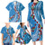 Fiji Tagimaucia Floral Family Matching Long Sleeve Bodycon Dress and Hawaiian Shirt Tapa Pattern