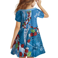 Fiji Tagimaucia Floral Family Matching Tank Maxi Dress and Hawaiian Shirt Tapa Pattern LT01 - Polynesian Pride