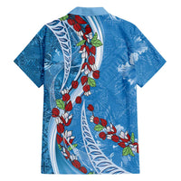 Fiji Tagimaucia Floral Family Matching Tank Maxi Dress and Hawaiian Shirt Tapa Pattern LT01 - Polynesian Pride