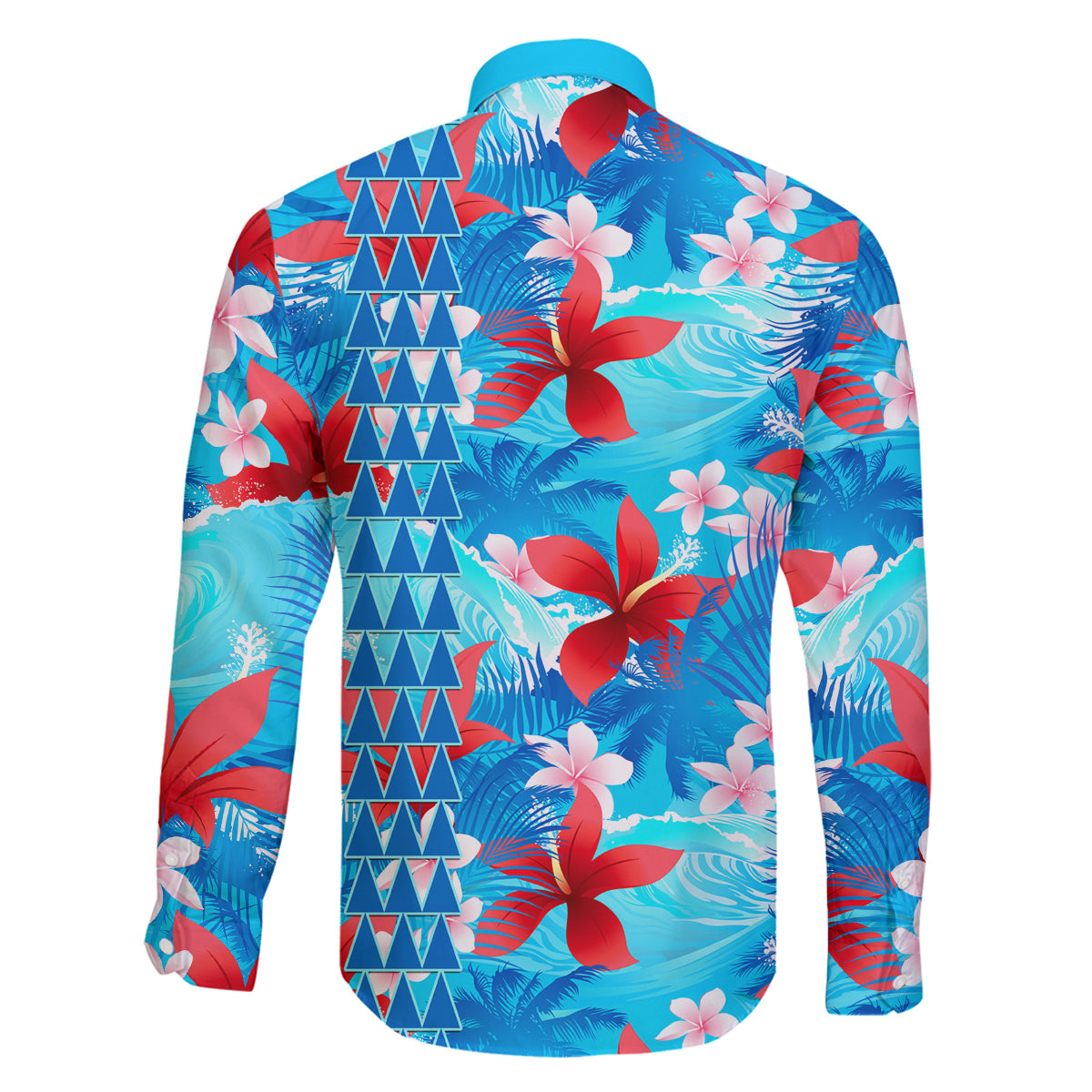 Hawaii Christmas Family Matching Long Sleeve Bodycon Dress and Hawaiian Shirt Santa Claus Surfing Kakau Tropical Style LT01 - Polynesian Pride