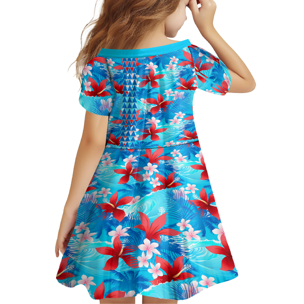 christmas hawaiian dress Hawaii Christmas Family Matching Off Shoulder Short Dress and Hawaiian Shirt Santa Claus Surfing Kakau Tropical Style