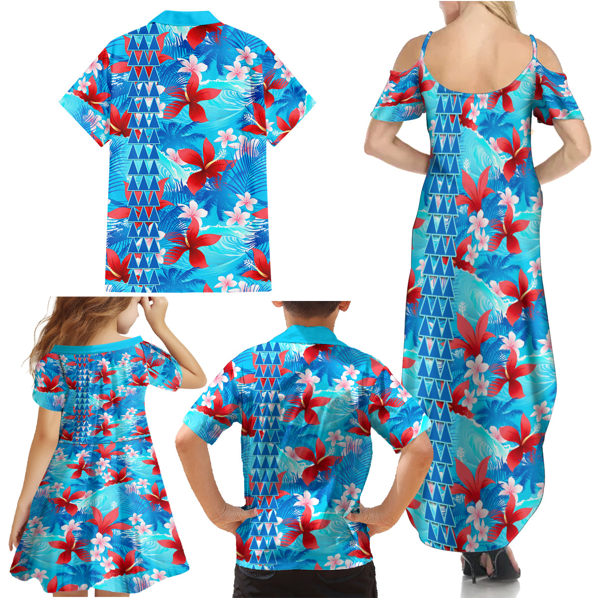 Hawaii Christmas Family Matching Summer Maxi Dress and Hawaiian Shirt - Polynesian Pride Hawaii Christmas Family Matching Summer Maxi Dress and Hawaiian Shirt - Polynesian Pride