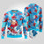 Hawaii Christmas Ugly Christmas Sweater Santa Claus Surfing Kakau Tropical Style LT01 Blue - Polynesian Pride