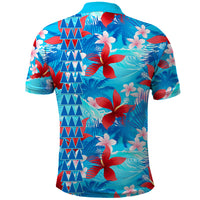 Hawaii Christmas Polo Shirt Santa Claus Surfing Kakau Tropical Style LT01 - Polynesian Pride