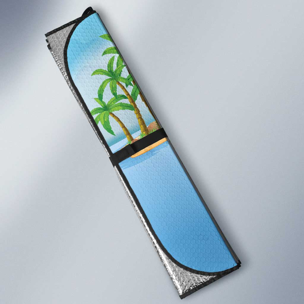 Hawaii Santa Parrot Christmas Auto Sun Shade Summer Vibe - Polynesian Pride